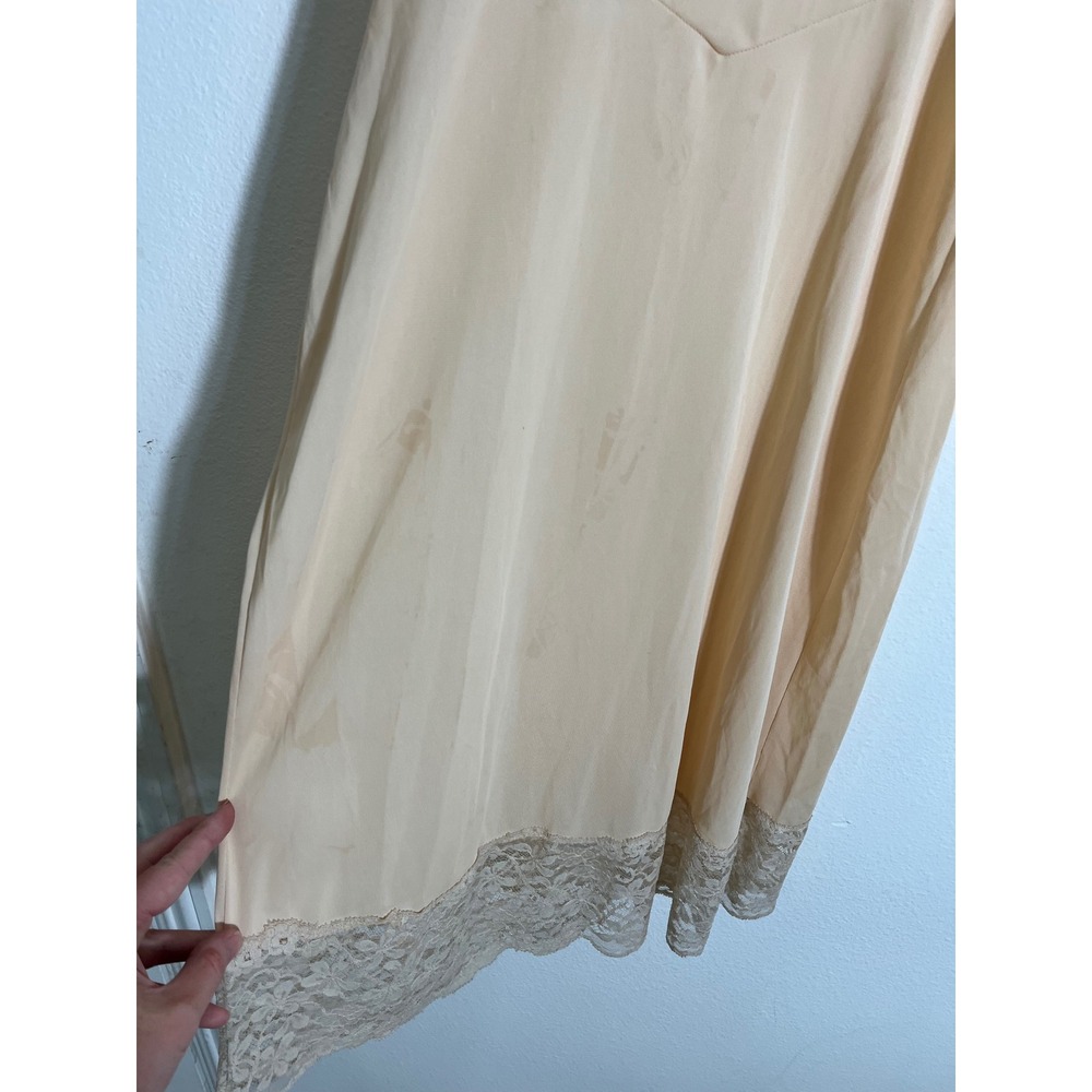 VINTAGE 60s CARESS Lace Slip Nightgown Vanity Fair Lingerie Dress - Picture 10 of 15